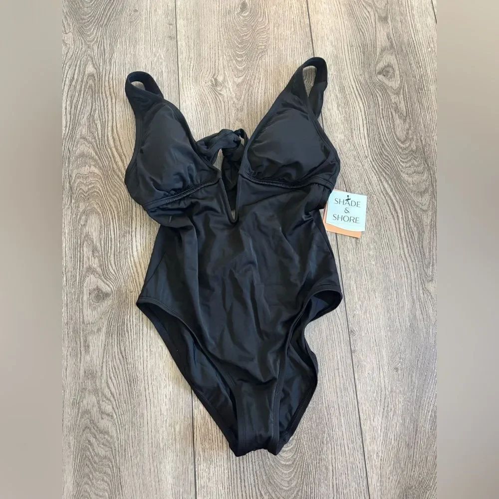 Shade & Shore Black Kids One Piece Swimsuit